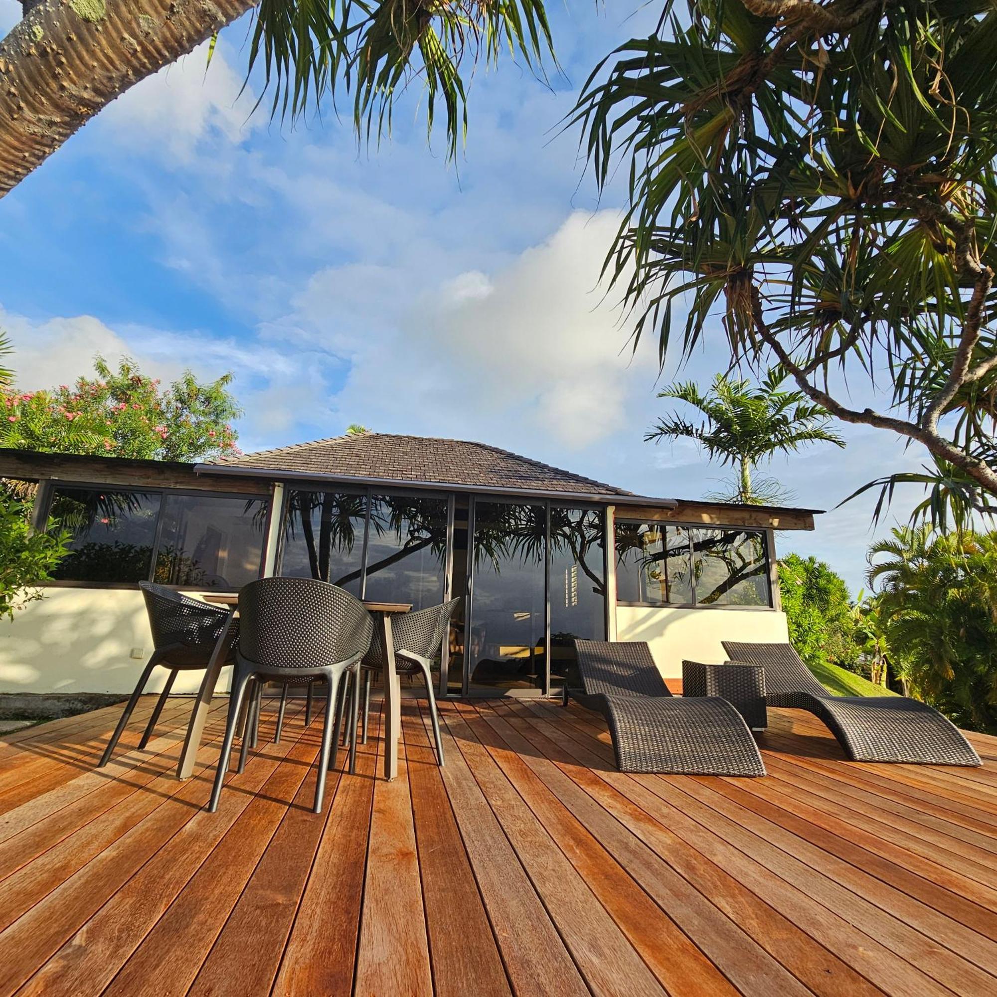 Jolie Maison Vue Ocean Et Moorea Punaauia  Buitenkant foto